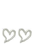 Irregular Heart Hoop Earrings Accessories Jewellery Earrings Hoops Silver Monki