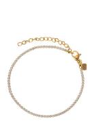 Cloé Tennisbracelet Accessories Jewellery Bracelets Chain Bracelets Gold By Jolima