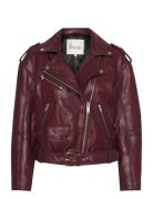 Mwgilo Leather Jacket Læderjakke Skindjakke Burgundy My Essential Wardrobe