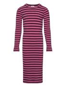 5X5 Classic Stripe Dubina Dress Dresses & Skirts Dresses Casual Dresses Long-sleeved Casual Dresses Pink Mads Nørgaard