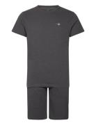 Pajama Set T-Shirt And Shorts Pyjamas Nattøj Grey GANT