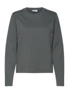 Essence Standard Long Sleeve Tops T-shirts & Tops Long-sleeved Grey Weekday