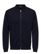 Onswyler Life Reg 14 Full Zip Shirt Knit Tops Knitwear Full Zip Jumpers Navy ONLY & SONS