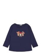 T-Shirt L/S Tops T-shirts Long-sleeved T-Skjorte Navy United Colors Of Benetton