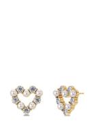 Affinity Pearl Heart Studs Accessories Jewellery Earrings Studs Gold Edblad