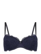 Marine Pd Lingerie Bras & Tops Push Up Bras Navy Hunkemöller