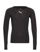 Liga Baselayer Tee Ls Sport Base Layer Tops Black PUMA