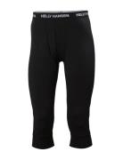 Lifa Merino Midweight 3/4 Pant Bottoms Base Layer Bottoms Black Helly Hansen