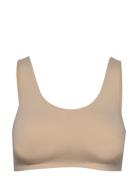 Bra Svea U Neck Top Lingerie Bras & Tops Soft Bras Tank Top Bras Beige Lindex