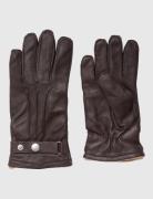 Slhpoul Leather Gloves Accessories Gloves Finger Gloves Brown Selected Homme