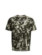 Ua Tech Abc Camo Ss Sport Men Men Sports Clothes Sport Tops Sport T-Skjorte Khaki Green Under Armour