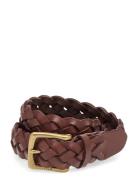 Braided Calfskin Belt Accessories Belts Braided Belt Brown Polo Ralph Lauren