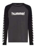 Hmlboys T-Shirt L/S Sport T-shirts Long-sleeved T-Skjorte Grey Hummel