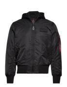 Ma-1 Zh Back Print Designers Jackets Bomber Jackets Black Alpha Industries