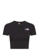 W Ss Essential Cropped Slim Tee Sport Crop Tops Short-sleeved Crop Tops Black The North Face