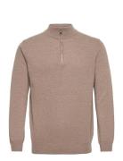 Patton Half Zip Designers Knitwear Half Zip Jumpers Beige Oscar Jacobson