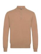 Patton Half Zip Designers Knitwear Half Zip Jumpers Brown Oscar Jacobson