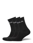 Classic Socks 3Pk Sport Socks Regular Socks Black Bula