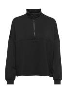 Black Comfy Half Zip Tops Sweatshirts & Hoodies Sweatshirts Black Aim´n