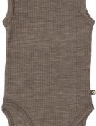 Body Ns, Nature Drop Needle, Merino Wool Bodies Sleeveless Bodies Beige Smallstuff