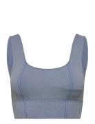 Washed Light Denim Seamless Bra Sport Bras & Tops Sports Bras - All Blue Aim´n