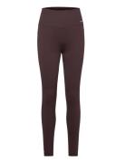 Ribbed Seamless Tights Sport Running-training Tights Seamless Tights Brown Aim´n