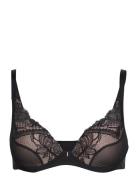 Orangerie Dream Plunge T-Shirt Bra Lingerie Bras & Tops T-shirt Bras Black CHANTELLE