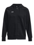 Ua Rival Fleece Fz Hoodie Sport Women Sport Clothing Sport Sweatshirts & Hoodies Sport Hoodies Black Under Armour