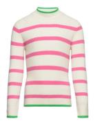 Kogibi Ls Stripe Highneck Cp Knt Tops T-shirts Turtleneck Multi/patterned Kids Only