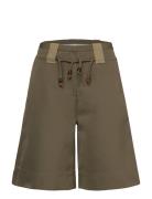 Heavy Twill Wide Shorts Bottoms Shorts Bermudas Khaki Green Ganni