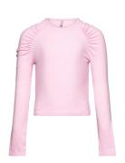 Kogglamour Puff Sleeve L/S Top Jrs Sets Sets With Long-sleeved T-shirt Pink Kids Only