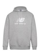 Sport Essentials Fleece Logo Hoodie Sport Men Sport Clothing Sport Sweatshirts & Hoodies Sport Hoodies Grey New Balance