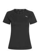 Run Cloudspun Ss Tee W Sport Sport Clothing Sports Tops & T-shirts Sport T-Skjorte Black PUMA