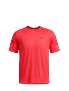 Ua Tech Utility Ss Sport Men Men Sports Clothes Sport Tops Sport T-Skjorte Red Under Armour