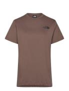 W S/S Relaxed Redbox Tee Sport Women Sport Clothing Sports Tops & T-shirts Sport T-Skjorte Brown The North Face