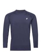 Men L/S Baselayer Sport Base Layer Tops Navy ZEBDIA