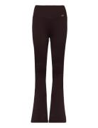 Ribbed Seamless Flare Tights Sport Running-training Tights Seamless Tights Brown Aim´n