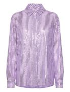 Sgedel, 2020 Structured Sequins Designers Blouses Long-sleeved Purple STINE GOYA