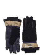 Teddy 5Finger-Beige/Blue Accessories Gloves Finger Gloves Black Elmer By Swany