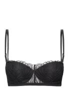 Lightly Lined Bandeau Lingerie Bras & Tops Balc Tte Bras Black Calvin Klein