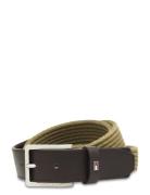 Oliver 3.5 Seasonal Webbing Accessories Belts Braided Belt Green Tommy Hilfiger