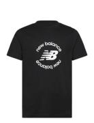 Sport Round Graphic T-Shirt Sport Men Men Sports Clothes Sport Tops Sport T-Skjorte Black New Balance