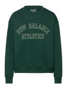 Graphic Fleece Crew Sport Sport Clothing Sport Sweatshirts & Hoodies Sport Sweatshirts Green New Balance