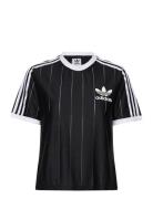 Adicolor 3Stripes Pinstripe Tee Sport Sport Clothing Sports Tops & T-shirts Sport T-Skjorte Black Adidas Originals