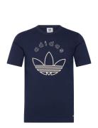 Graphic Tee Sport Men Sports Clothes Sport Tops Sport T-Skjorte Navy Adidas Originals