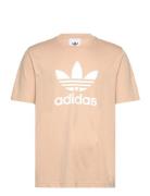 Adicolor Trefoil Tee Sport Men Sports Clothes Sport Tops Sport T-Skjorte Cream Adidas Originals