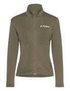 W Mt Lt Fl Ja Sport Women Sport Clothing Sport Fleeces & Midlayers Green Adidas Terrex