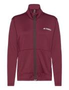 W Mt Lt Fl Ja Sport Women Sport Clothing Sport Fleeces & Midlayers Burgundy Adidas Terrex