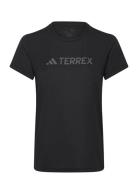 W Mt Log Tech T Sport Sport Clothing Sports Tops & T-shirts Sport T-Skjorte Black Adidas Terrex