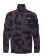 Mt Aop Fz Fl Sport Men Sport Clothing Sport Fleeces & Midlayers Purple Adidas Terrex